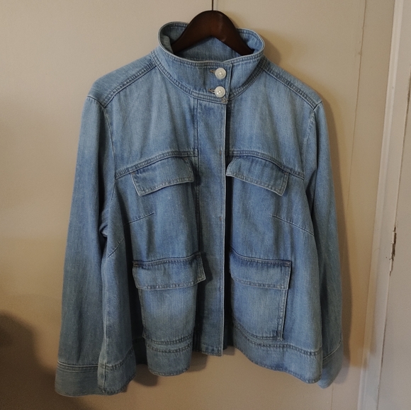LOFT Plus Swing Denim Utility Jacket - Picture 4 of 11